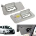 Prowesca Grey Sun Visor Pair with Mirrors - Premium Anti-Glare Car Sunshades with Integrated Vanity Mirrors and UV Protection